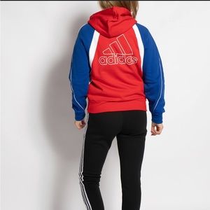 Adidas Jacket Adidas Hoodie with AAC Red, white and blue patriotic zip up